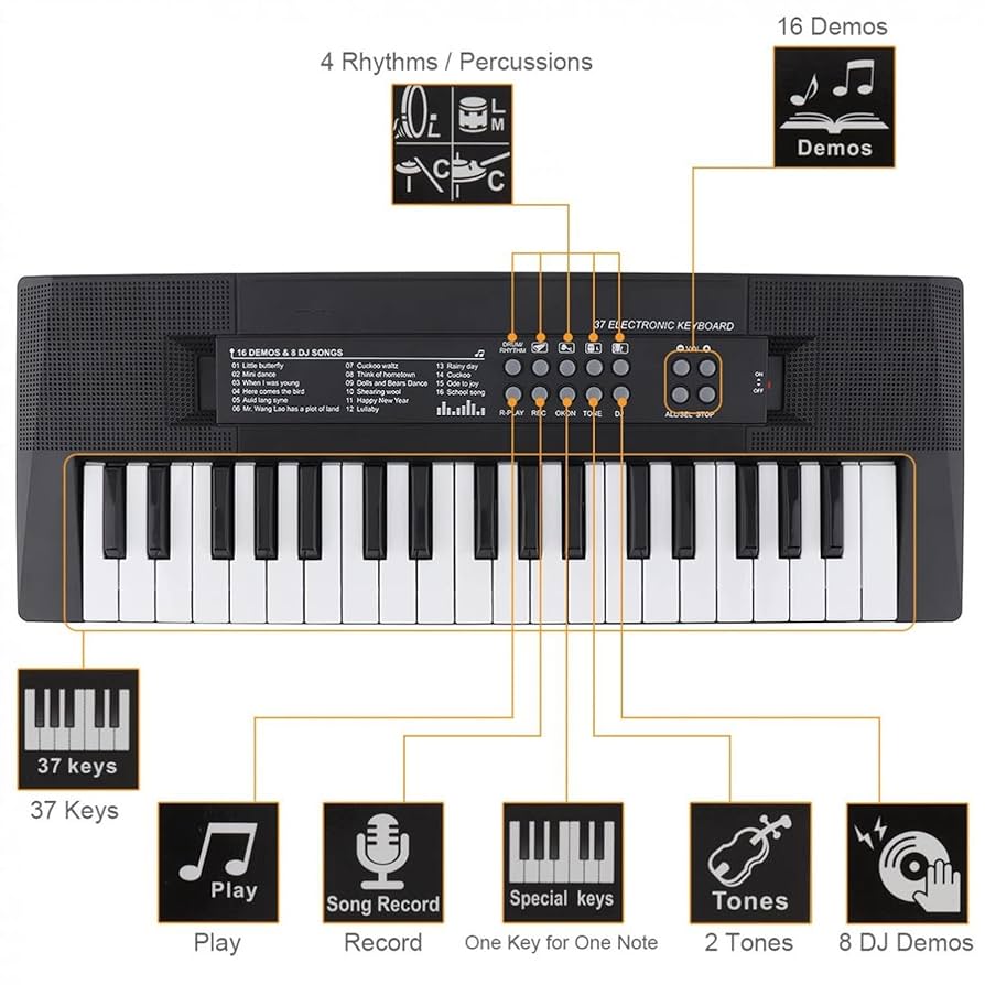 キーボード 電子ピアノ Amazon | 37Keys電子キーボードピアノデジタル音楽キーボード